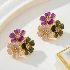 Gold Statement Earrings | Irregular Geometric Drop Dangle Fashion Jewelry